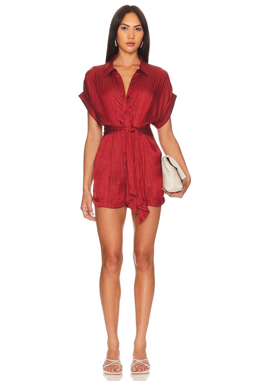 Steve Madden Tori Romper Satin Evening Party Hoco Cocktail Fall Going Out 0